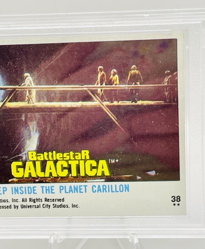 1978 Battlestar Galactica Trading Card #38 PSA Graded 8 The Planet Carillon - Picture 4 of 11