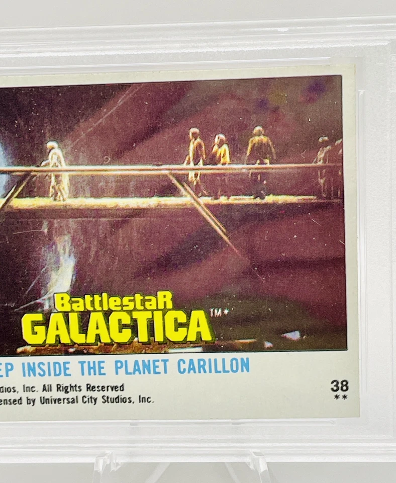 1978 Battlestar Galactica Trading Card #38 PSA Graded 8 The Planet Carillon - Image 4 of 4