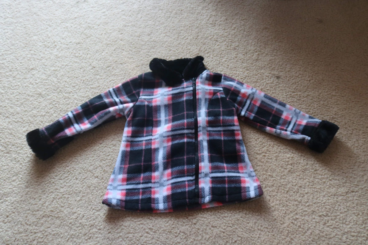 Penelope Mack Toddler Girls Jacket Coat Fleece Plaid Size 4T