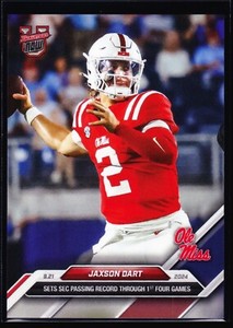 Jaxson Dart Rookie 2024 Bowman U Now #16 Ole Miss Rebels SEC Passing Record /985