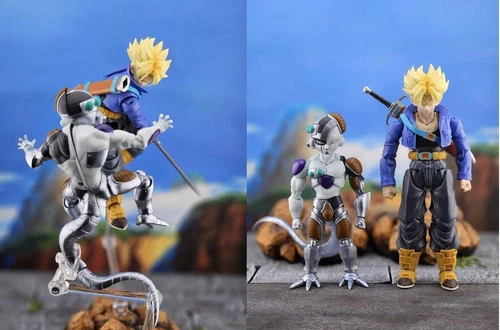 全新 SHF 龙珠 Z 人物 Super Saiyan Trunks & Mecha Frieza 6"可动人偶- - Picture 1 of 41