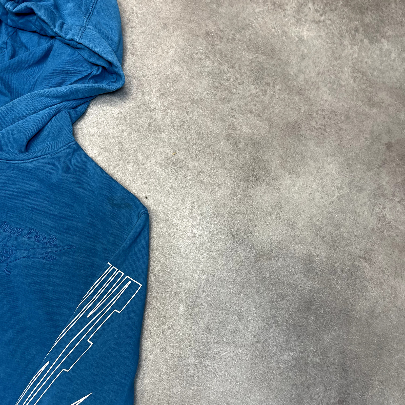Nike Hoodie Mens Just Do It Y2K Pull Over Sports Sweatshirt, Blue, Small image 2