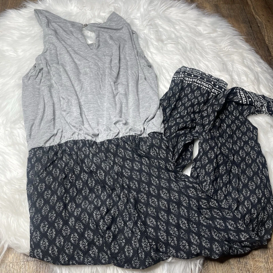 Комбинезон цельный Hei Hei Anthropologie Rhodes размер S серый черный без рукавов - Изображение 3 из 4