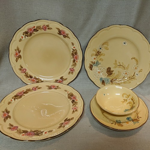 Four Franciscan Pottery Plates - 3 Dinner & 1 Salad and 1 Small Bowl