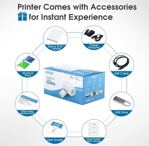 Brand New Jiose Thermal Label Printer 203 DPI High Resolution - 第 5/5 張圖片