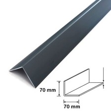 PVC CORNER ANTHRACITE 70x70, 70x30 7016 PLASTIC 90 DEGREE ANGLE TRIM 2.44 METERS
