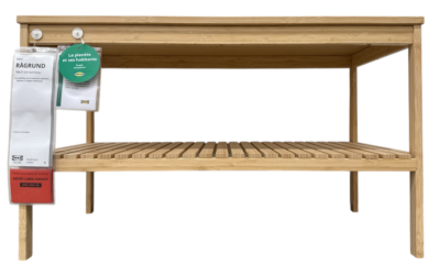 New IKEA RAGRUND Bamboo Bench With Shelf 77x37 cm (30 x14  ") 605.494.16  | eBay