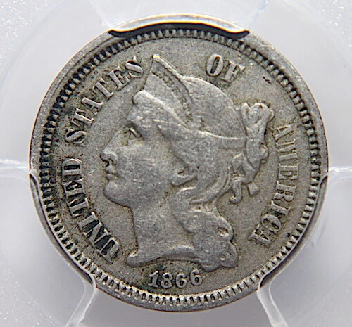 1866 PGCS Three Cent Nickel VF30 - Image 2 of 3