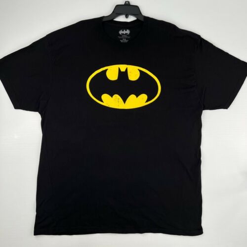 Justice League Shirt Mens 3XLB XXXLB Bat Sign DC Comics Batman Black Top + - Picture 1 of 12
