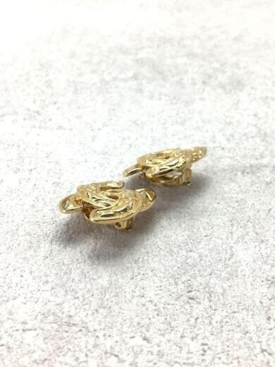 CHANEL #65 Matelasse Coco Mark Earrings Gold Plated | eBay