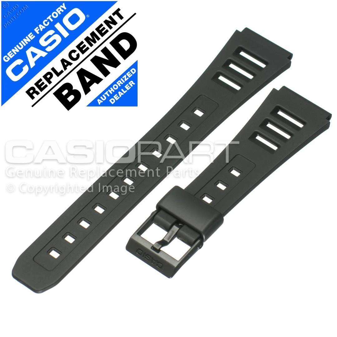 Bracelet De Montre Noir En Résine Pour Casio AWG-100 10273059