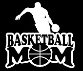 Basketball mom funny vinyl decal car bumper sticker 097
