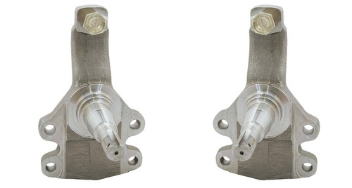 1964-72 Chevelle GTO 2" Drop Chrome Power Disc Brake Kit, Black PC Calipers - Picture 2 of 11