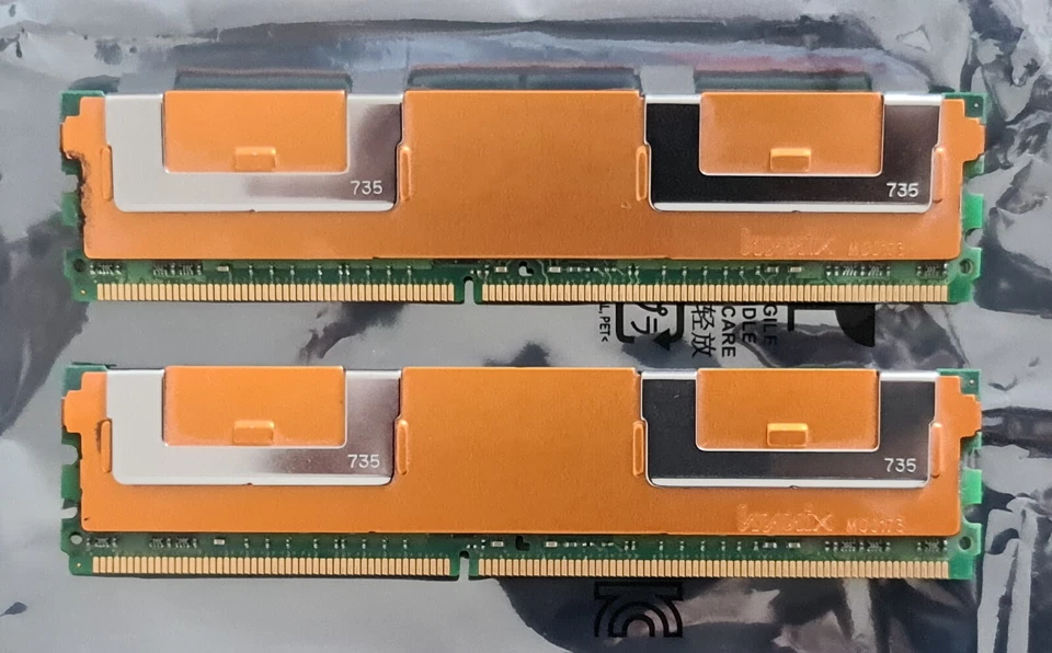 2 x HP 398705-051 416470-001 512MB DDR2 PC2-5300 CL5 SDRAM - Immagine 3 di 4