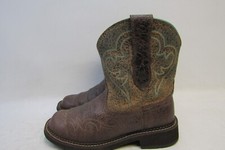 Ariat Fatbaby Womens Size 9 B Brown Leather Cheetah Cowboy Western Boots