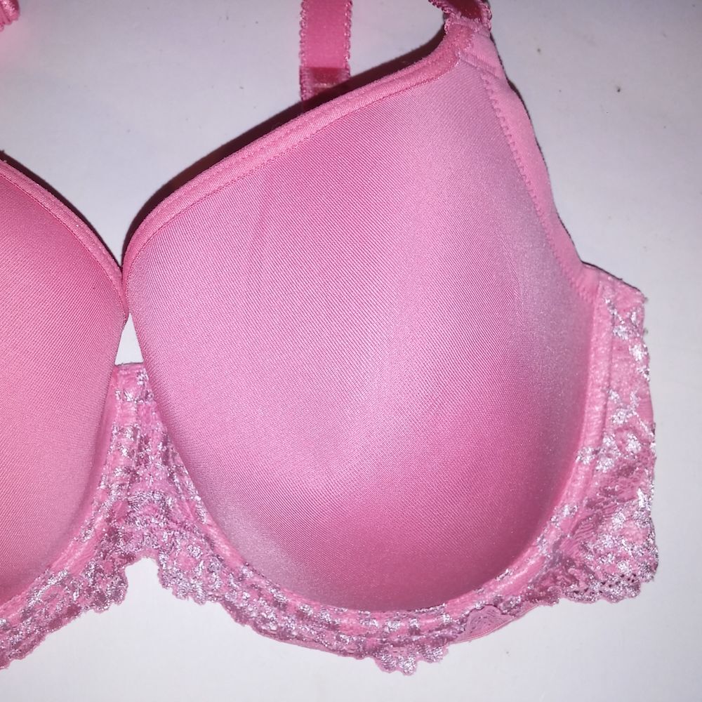 Wacoal Bra 34D Lightly Lined Solid Pink Lace Trim… - image 4