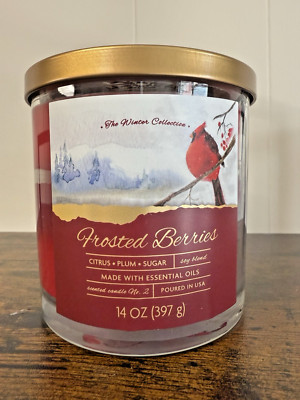 Empire Candle Co. Frosted Berries 3 Wick 14 Oz Candle Citrus Plum Sugar