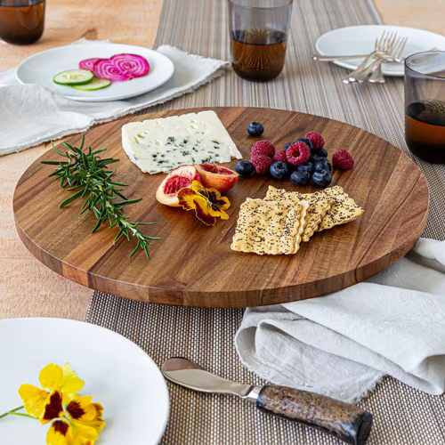 15 In. Dia Acacia Wood Lazy Susan - Picture 8 of 9