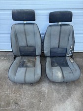 1982 1992 Camaro Dark Grey Cloth Pair Front Seats 1980s Bucket Slider Tracks