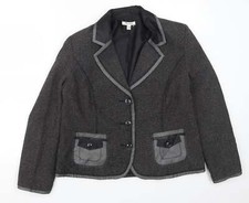 Brandter Womens Grey Jacket Size 18 Button