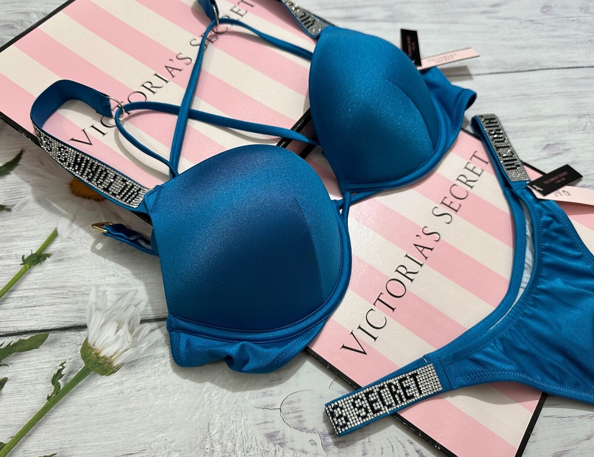 Victoria Secret Shine Strap Swim Brazilian Bombshell Add-2