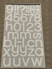 5 Sheets Vintage American Crafts Simply Chic White Letters Numbers Stickers