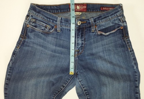 Pantalones de mezclilla para mujer Lucky Brand Sofia 8/29 corte bota medio lavado a la piedra desgastados - Imagen 4 de 8