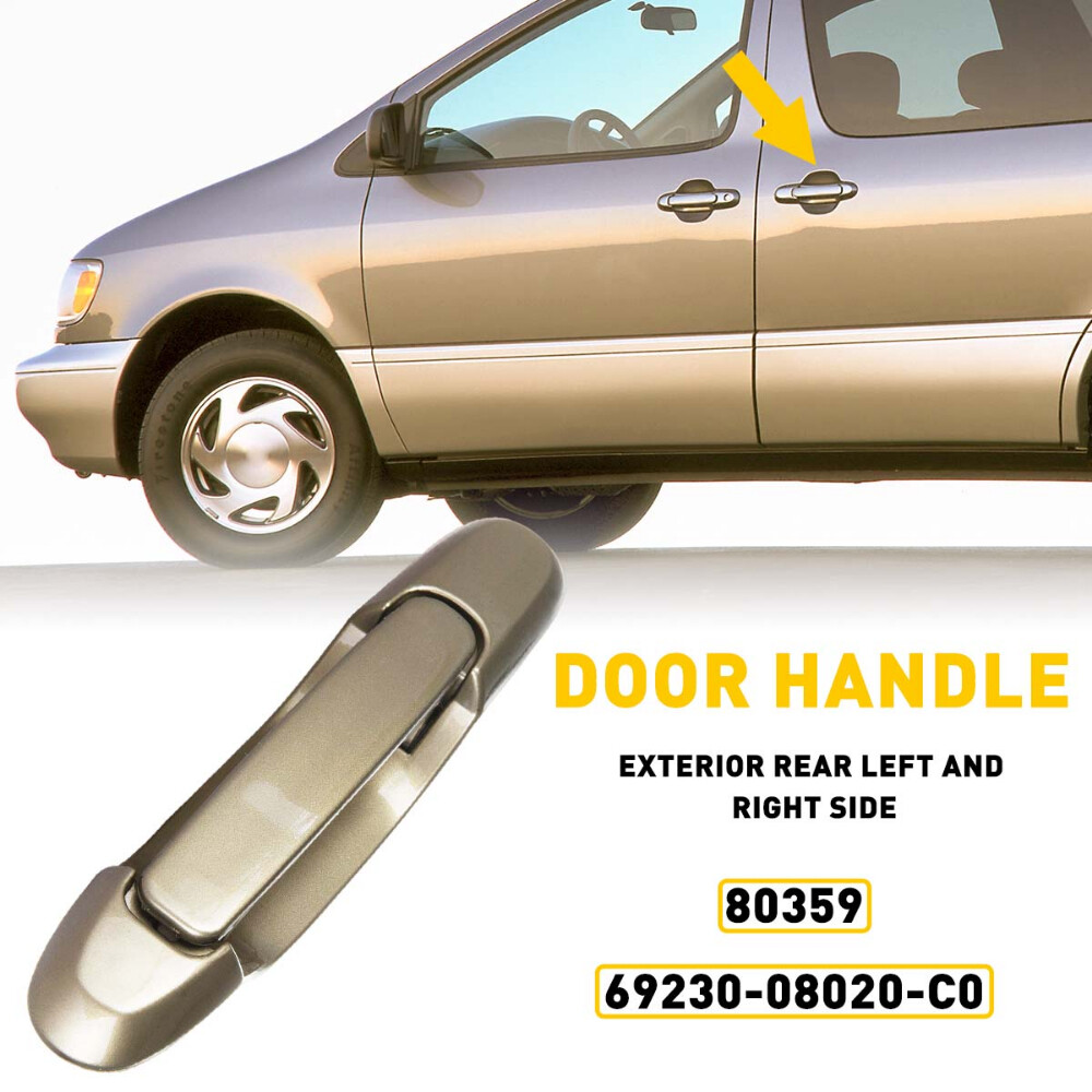 Door Handle Outer Sliding Rear or Right Left Driver Side For 98-03