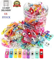 Premium Plastic Clips, 100 Pcs with Box, Sewing Notions for Sewing Quilting Supp