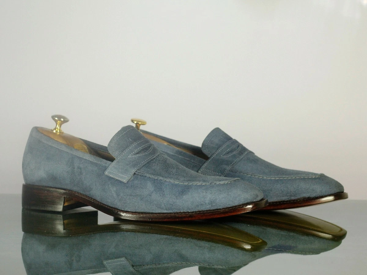 Gray cheap penny loafers