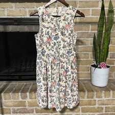 Madewell Sleeveless Garden Vine Floral Sundress With Pockets Size 0