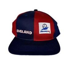 Vintage France '98 England SnapBack Hat Blue And Red NWT Colorblock