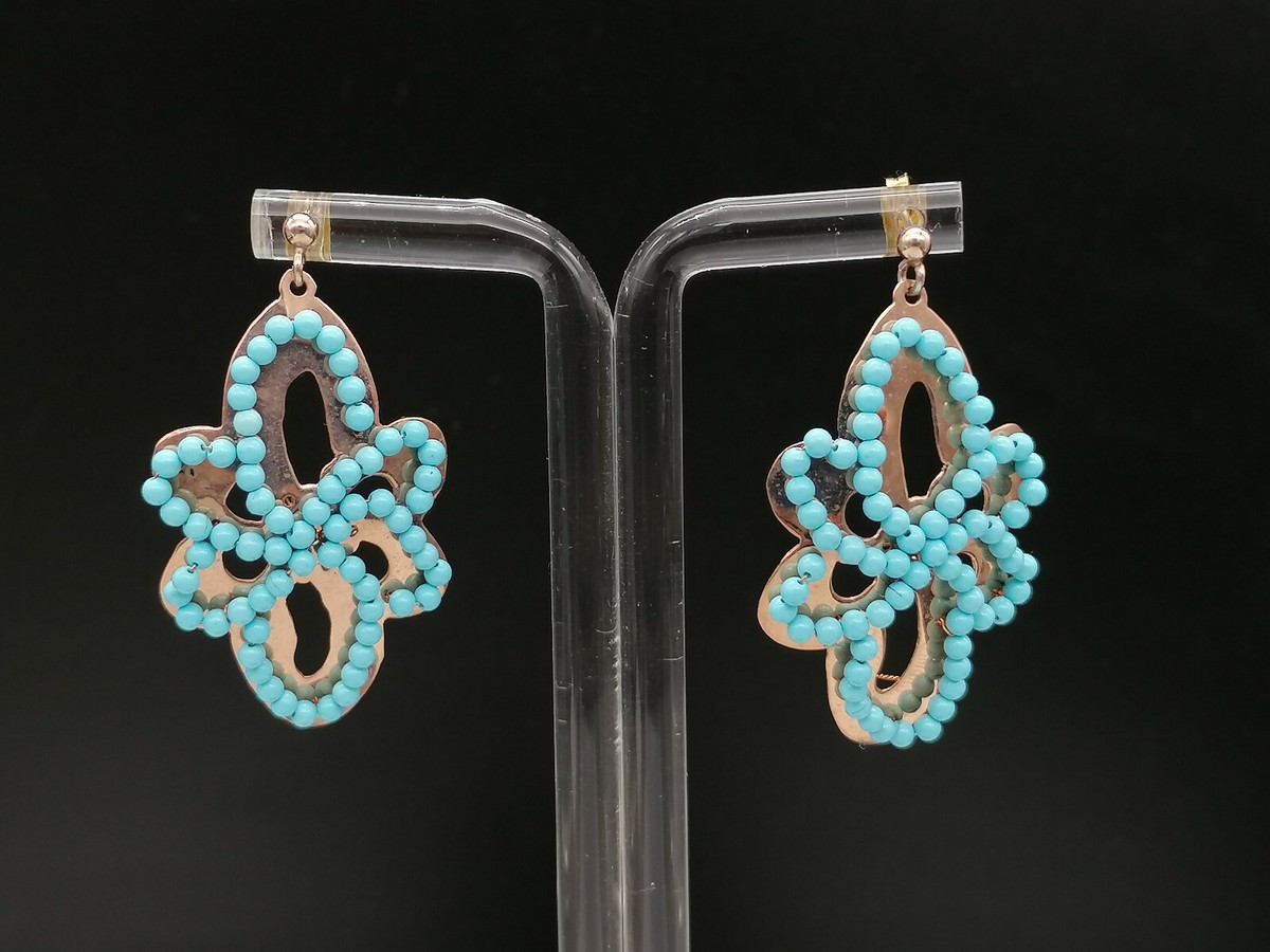 Orecchini Pasta Di Turchese &ndash; Antiquariato Vintage OnLine