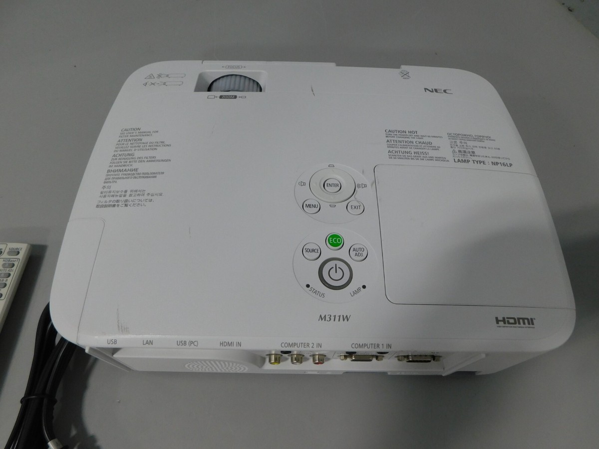NEC NP-M311W プロジェクター 3100lm ランプ使用時間 318H NEC NP-M311W Projector ⋆ CUE Sale