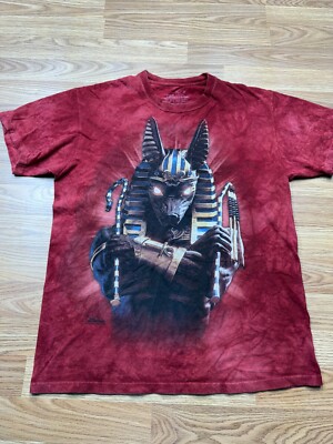 The Mountain 2014 Anibus Egyptian Mythology Dog God  Red Tie Dye T Shirt M