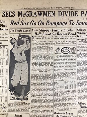Ashville NC Newspaper July 12, 1929 Golf McCreary Baseball NYC Logan Want Ads!