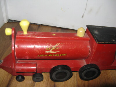 Antique Vintage 1940s Buddy L Chuckling Choo Choo Wooden Antique Vintage 1940s Buddy L Chuckling Choo Choo Wooden