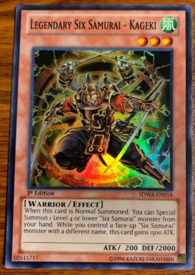 2012 YuGiOh Structure Deck Samural Warlords 1st Ed Legendary Six Samurai-Kageki | eBay 2012 YuGiOh Structure Deck Samural Warlords 1st Ed Legendary Six Samurai-Kageki | eBay