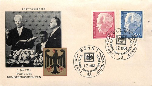 1. Germany 1964 Election of the Federal President FDC - 第 1/2 張圖片