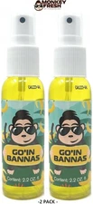 2 x Monkey Fresh Liquid Air Freshener BANANA  Bananas  Scent 2.2oz