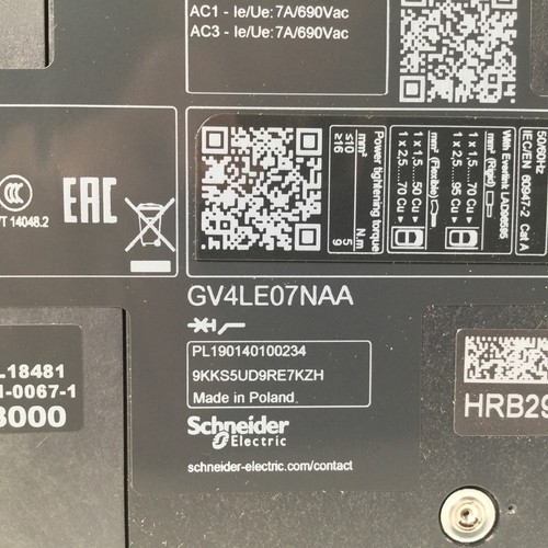 Schneider Electric GV4LE07NAA Circuit Breaker TeSys GV4LE New NFP - Picture 3 of 6