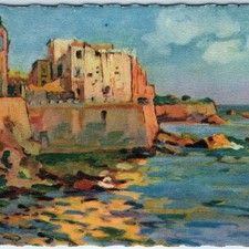 c1910s Algiers, Algeria Boulevard Amiral-Pierre Coast Sea Buildings Boats A341