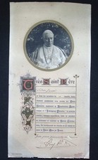 Papa Pio X - Autografo Originale, Fotografia e preghiera - Francese
