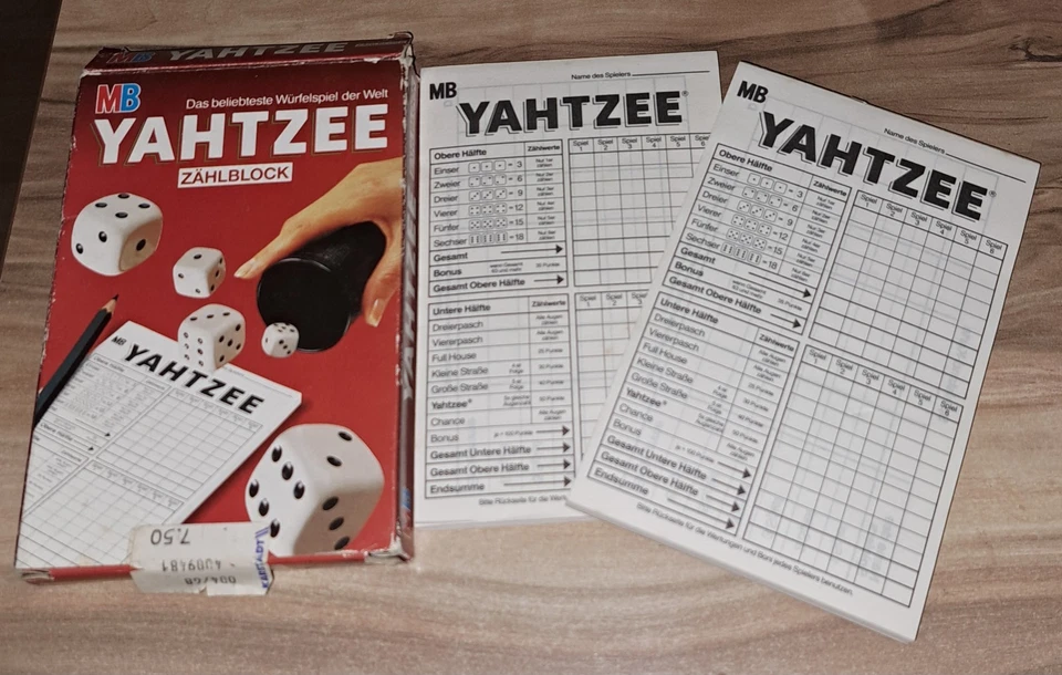 Yahtzee Zählblock MB Spiele Alt - Bild 3 von 4