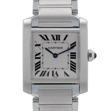 Cartier Ladies Tank Francaise Mid-Size 2301 Stainless Steel 25x30mm Quartz Watch