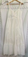 Gunne Sax by Jessica McClintock for ModCloth White Swiss Dot Maxi Dress XL NWT