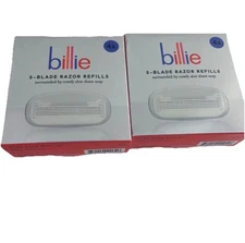 LOT (2) BILLIE 5-BLADE RAZOR REFILL CARTRIDGES 4 IN EACH BOX (8 TOTAL) FREE SHIP