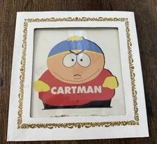 Vintage South Park Cartman Carnival Glass Prize 8”x8”