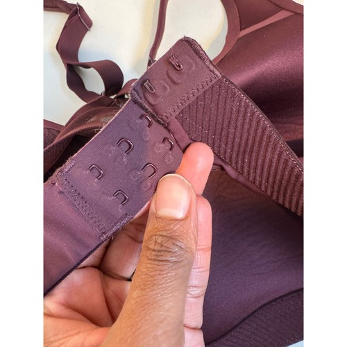 Athleta Advance Maroon Clasp Back Sports Bra 34C - Picture 6 of 7