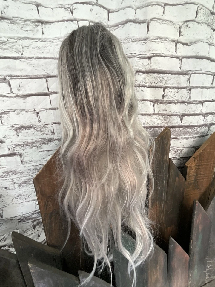 Disfraces de Halloween Gris Tutú Peluca Gris Espeluznante  Foto 4 de 4